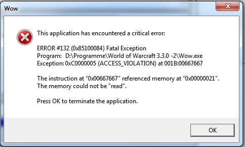 world of wow install error 4