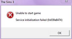 Sims 3 A Szolgáltatás Inicializálása Sikertelen