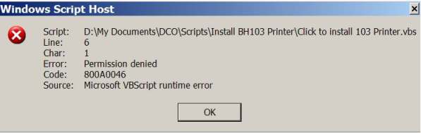 validación de error de vbscript denegada 800a0046