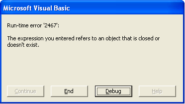 error 2467 vba