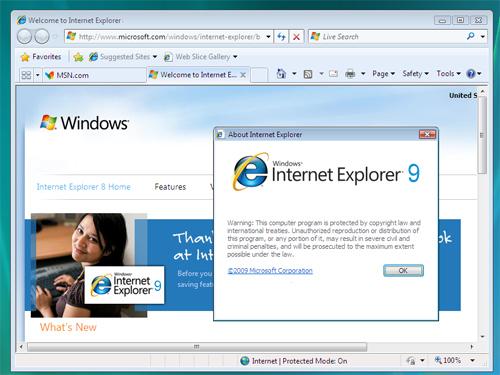 update internet explorer 9