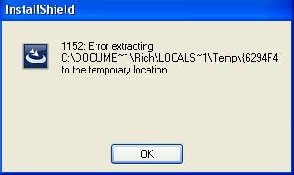 installshield wizard error 1608