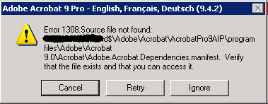 director player error file not found fileio