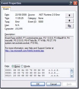 clr20r3 error
