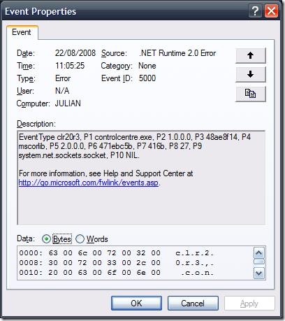 clr20r3 error
