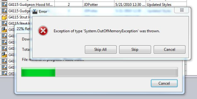 out of memory exception