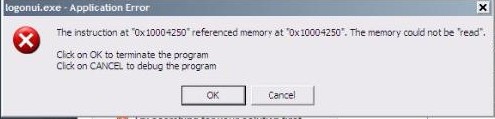 logonui.exe error fix