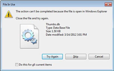 file in use error